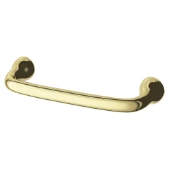 Poignée de meuble nœud GoodHome Tudy Laiton effet laiton doré l.110mm x H. 15mm entraxe 96mm