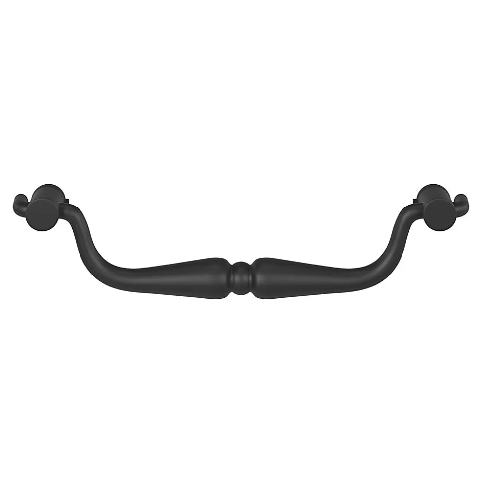 Poignée de meuble nœud GoodHome Kilhog mat noir l.143mm x H. 35mm entraxe 128mm