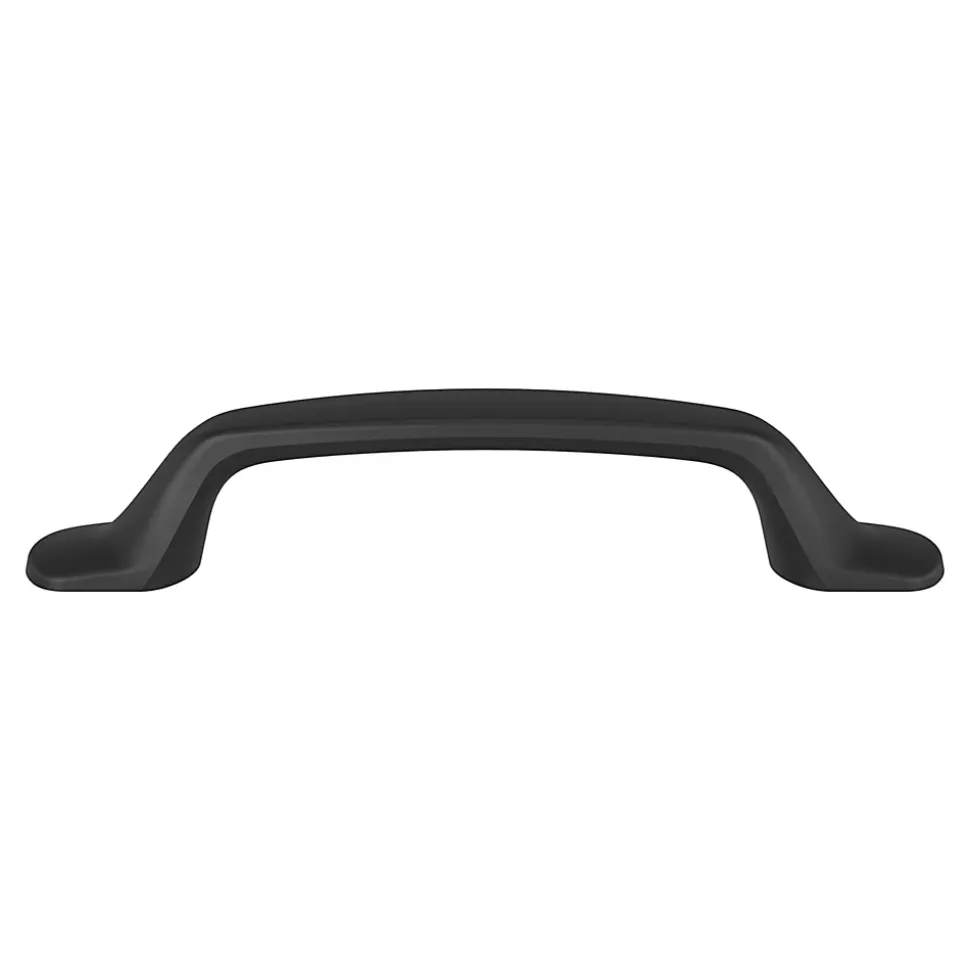 Poignée de meuble nœud GoodHome Govlin aluminium mat noir l.131mm x l.19mm x H. 24mm entraxe 96mm