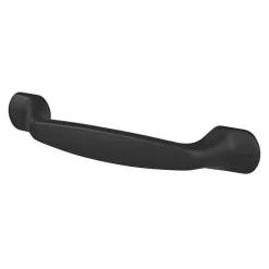 Poignée de meuble nœud GoodHome Govlin aluminium mat noir l.131mm x l.19mm x H. 24mm entraxe 96mm