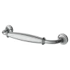 Poignée de meuble nœud GoodHome Ruis effet chromé gris l.148mm x l.20mm x H. 38mm entraxe 128mm