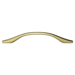 Poignée de meuble nœud GoodHome Ruis effet laiton doré l.169mm x l.10mm x H. 25mm entraxe 128mm