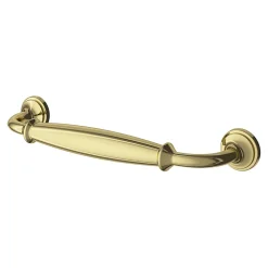 Poignée de meuble nœud GoodHome Ruis effet laiton doré l.148mm x l.20mm x H. 38mm entraxe 128mm
