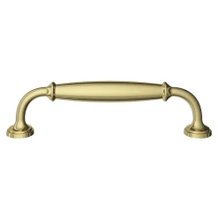 Poignée de meuble nœud GoodHome Ruis effet laiton doré l.148mm x l.20mm x H. 38mm entraxe 128mm