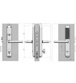 Poignée électronique à code Easykey Slim DOM Serrure pour porte intérieure droite