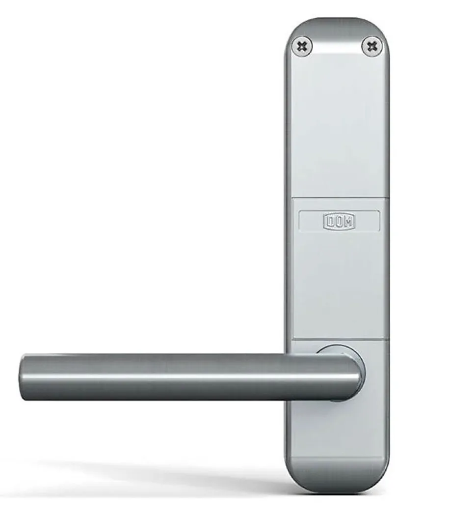 Poignée électronique serrure à code Easykey DOM serrure inox porte intérieure 45 mm sans clé