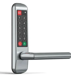 Poignée électronique serrure à code Easykey DOM serrure inox porte intérieure 45 mm sans clé