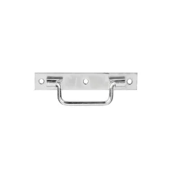 Poignée sur platine longueur 120 mm - acier zingué jaune