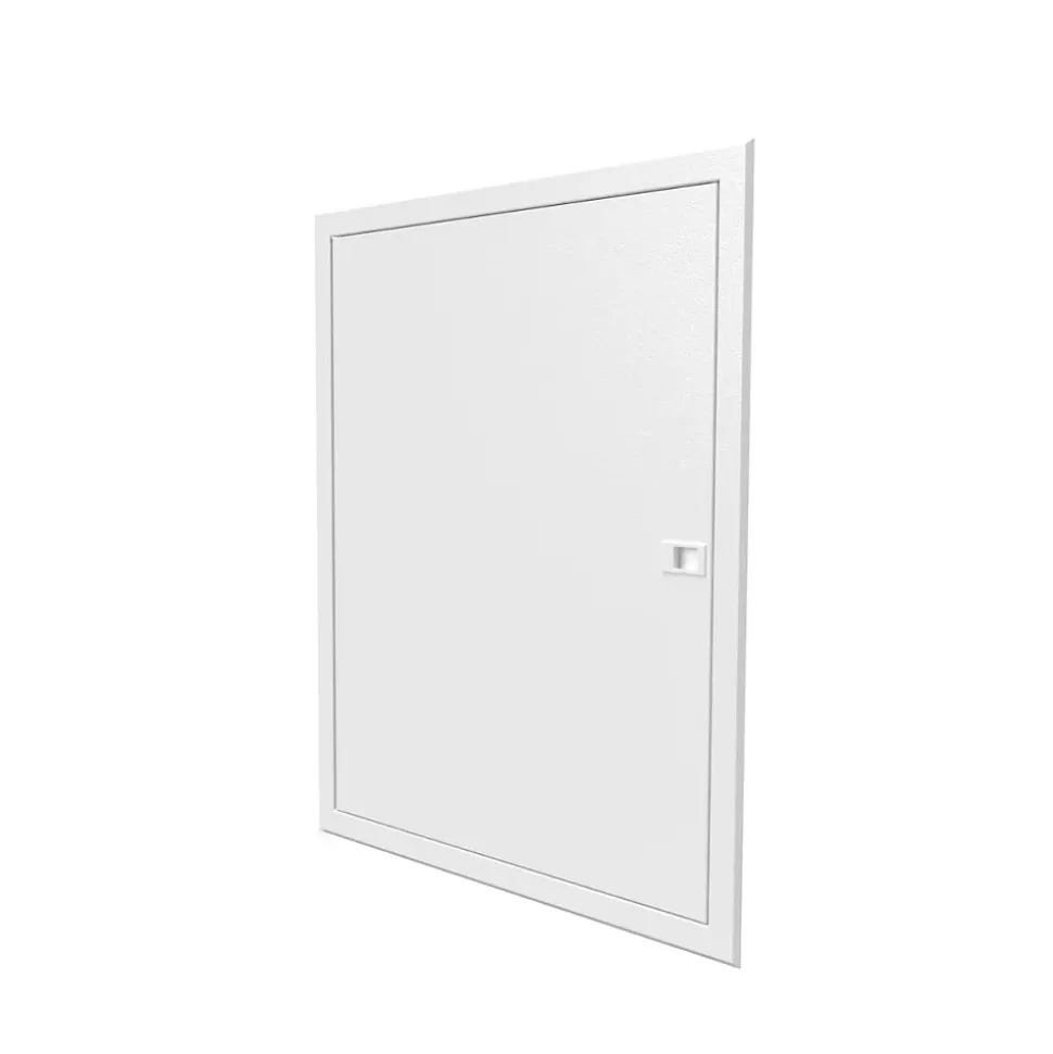 Porte Affleurante pour bac d'encastrement BTT2 - 2x13 modules ATOLE - Blanc - H. hors-tout 711 mm