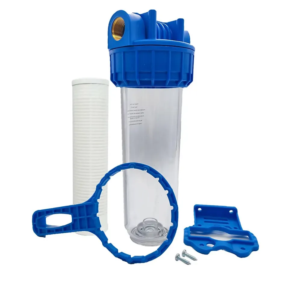Porte Filtre à Eau 9"3/4 - 26/34f + Cartouche Filtration Lavable 60microns