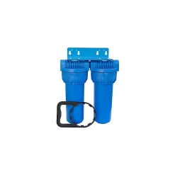 Porte filtre à eau double opaque avec cartouches filtration anti-boue anti-goût