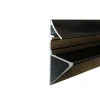 Porte tablette alu, Lg 1000mm (Laqué Noir mat RAL 9011)