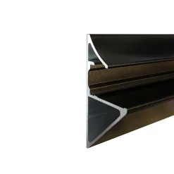 Porte tablette alu, Lg 1000mm (Laqué Noir mat RAL 9011)