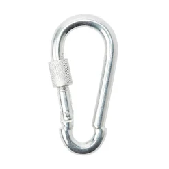 Porte-mousqueton type pompier Diall à vis 6 cm
