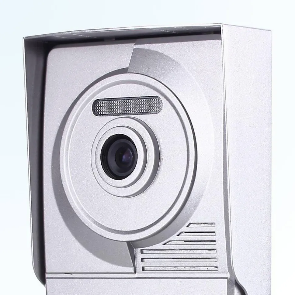 Portier interphone vidéo classic 4 fils - 4 appartements - 4 écrans noirs