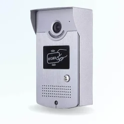 Portier interphone vidéo cards 4 fils - 1 écran blanc - avec lecteur de badge