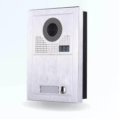 Portier interphone vidéo modern 2 fils - 1 appartement - 2 écrans noirs