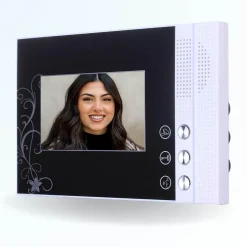 Portier interphone vidéo pino 4 fils - 1 écran noir
