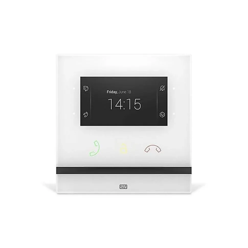 Poste Vidéo Indoor Compact Blanc Avec écran Couleur