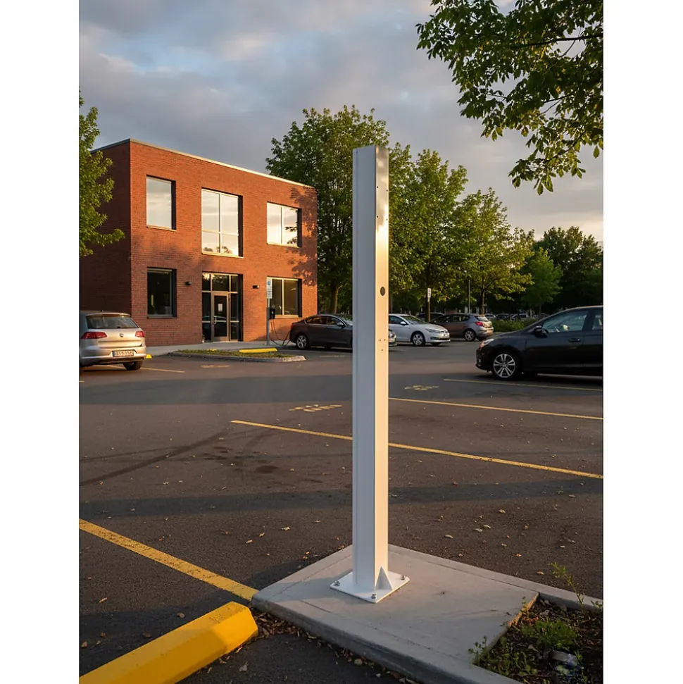 Poteau de fixation robuste pour installation de 1 à 2 bornes Wallbox 7kW