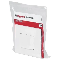 Poussoir Legrand Neptune plastique blanc