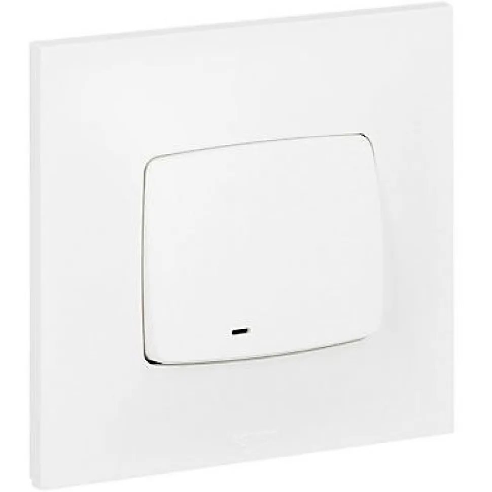 Poussoir lumineux Legrand Neptune plastique blanc
