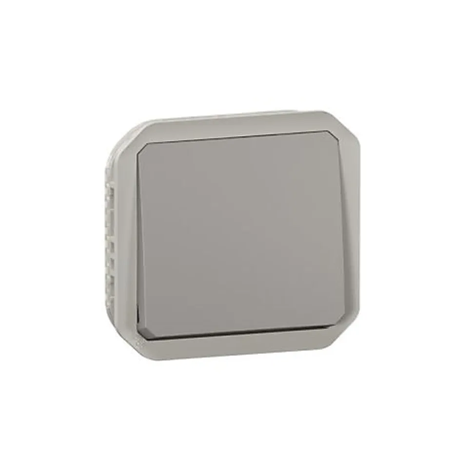 Poussoir simple Legrand Plexo™ gris composable