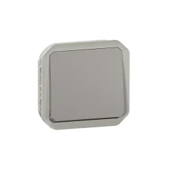 Poussoir simple Legrand Plexo™ gris composable