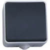 Poussoir étanche 10 A. Appareillage étanche saillie IP 54 gris