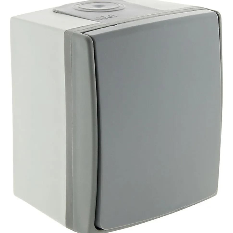 Poussoir étanche Diall Mastic gris et blanc