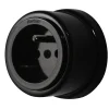 Prise 2 pôles + terre 16A Fontini Garby Porcelaine noire ronde