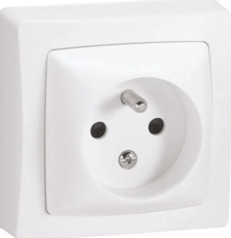 Prise 2 pôles+terre ASL Legrand blanc