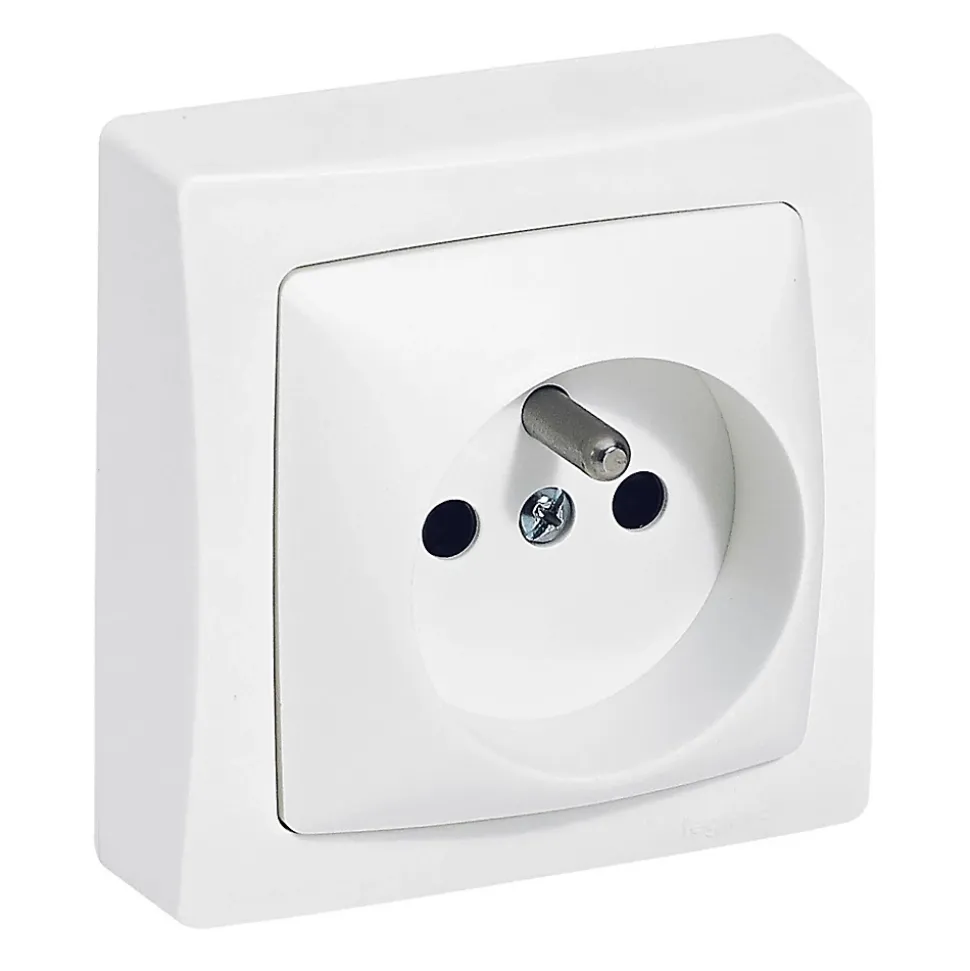 Prise 2 pôles+terre ASL Legrand blanc