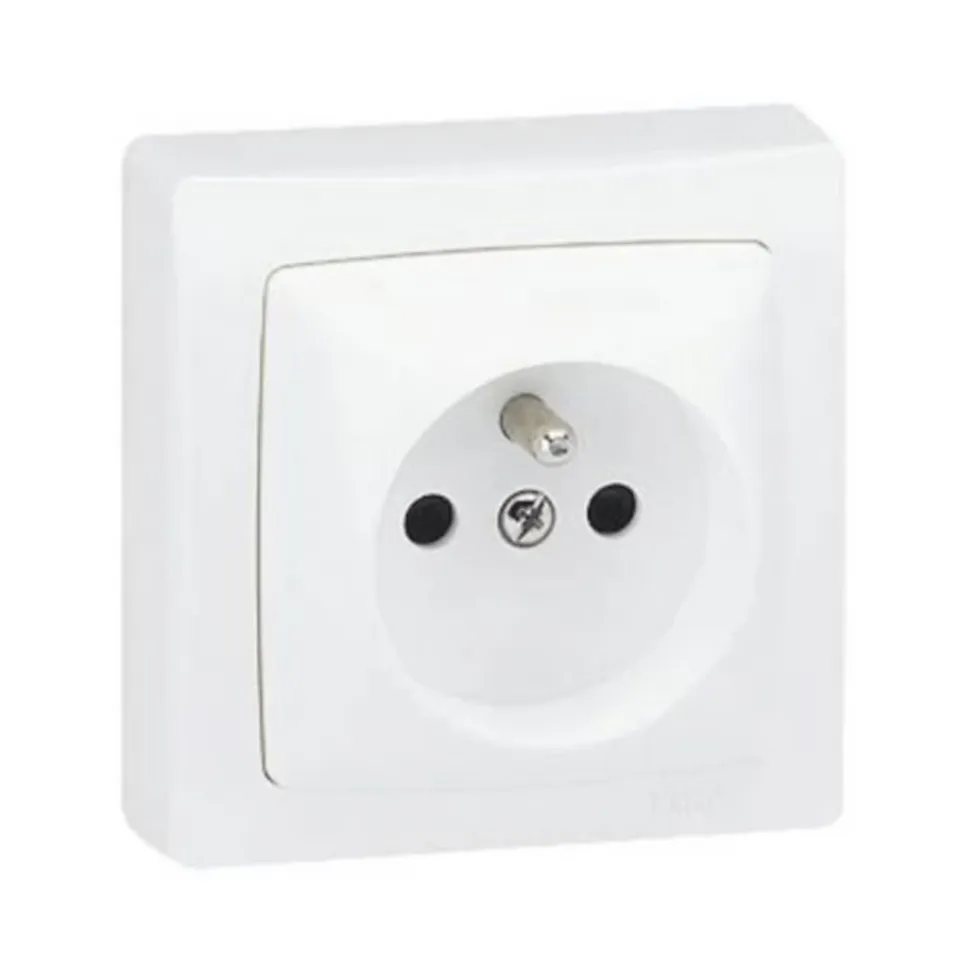 Prise 2 pôles+terre ASL Legrand blanc