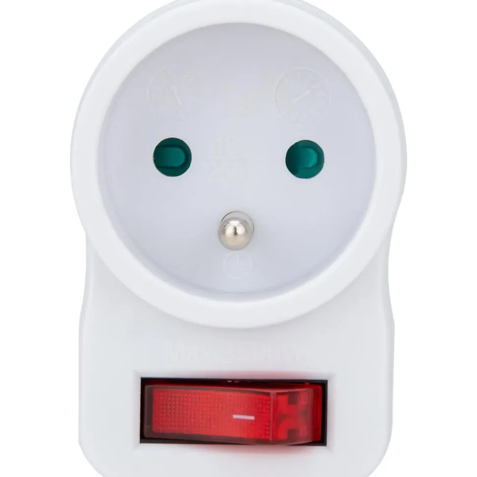 Prise 16A avec interrupteur - Blanc - Zenitech
