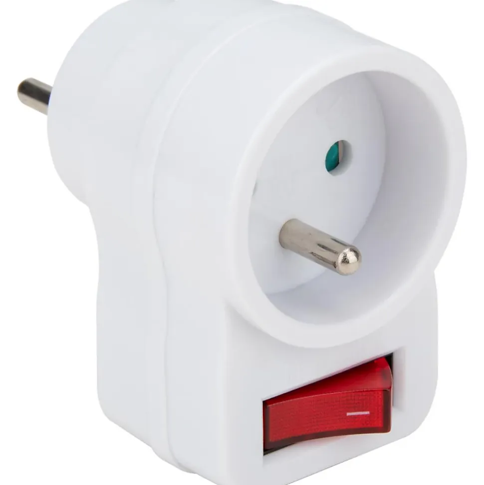 Prise 16A avec interrupteur - Blanc - Zenitech