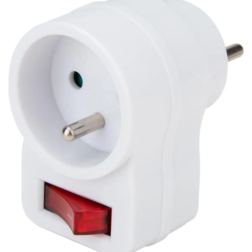 Prise 16A avec interrupteur - Blanc - Zenitech