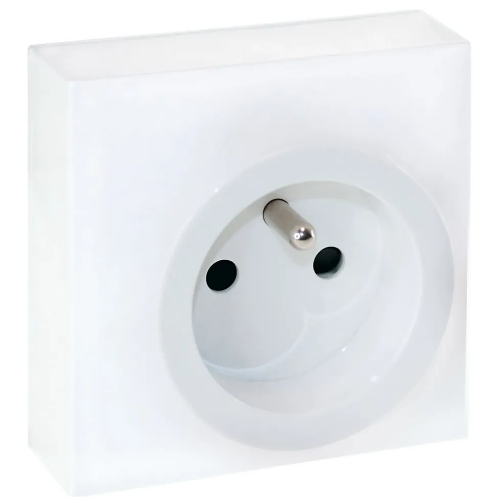 PRISE AVEC SOCLE POSE SAILLIE 2P + T BLANCHE DUNE EUROHM