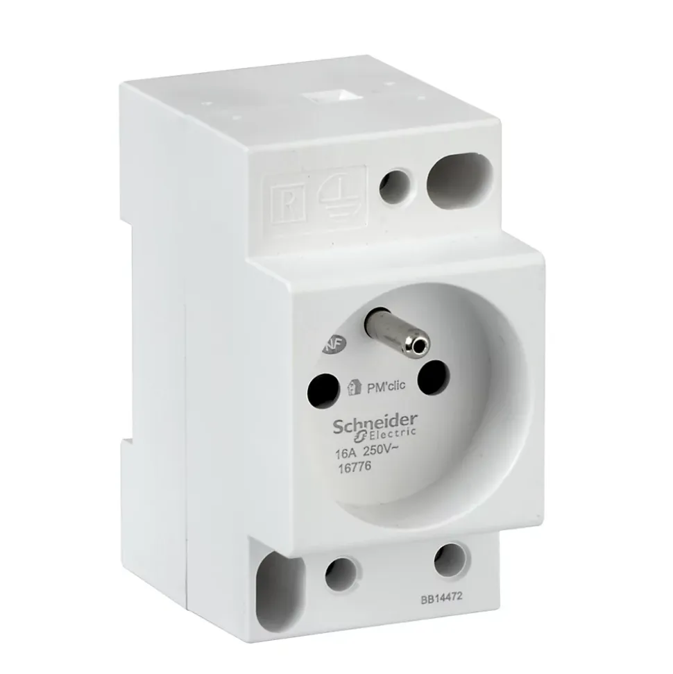 Prise avec terre modulaire Schneider Electric Resi9 XP