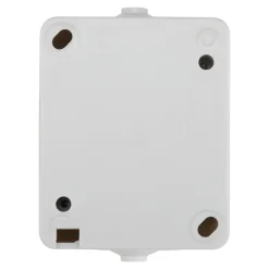 Prise avec terre étanche en saillie gris complet - H 7,6 cm / L 5,5 cm / P 4,3 cm
