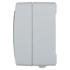 Prise avec terre étanche en saillie gris complet - H 8,5 cm / L 6,5 cm / P 5 cm