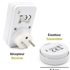 Prise commandable à distance FISHTEC Avec Interrupteur