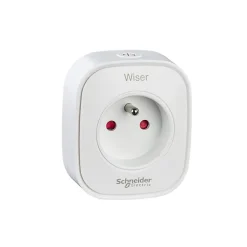 Prise connectée et répéteur Schneider Electric Wiser blanc