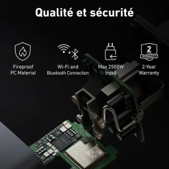 Prise connectée Smart Plug Noir - Anker SOLIX - Commande intelligente Wi-Fi
