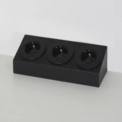 Prise cuisine BARRY - Bloc 3 prises Soft Touch noir