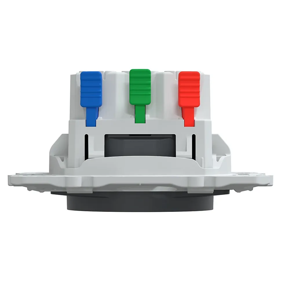 Prise de courant 2 pôles + terre affleurante 16A Schneider Electric Ovalis anthracite