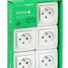 Prise de courant 2 pôles + terre complète saillie Schneider Electric Alréa blanc, lot de 5