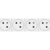 Prise de courant 4 X 2P+T surface Mosaic Link Legrand - 8 modules - 4 postes - Blanc