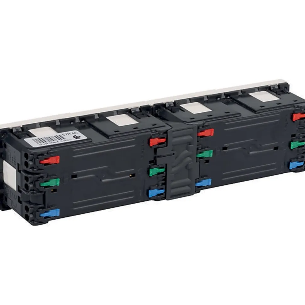 Prise de courant 4 X 2P+T surface Mosaic Link Legrand - 8 modules - 4 postes - Blanc