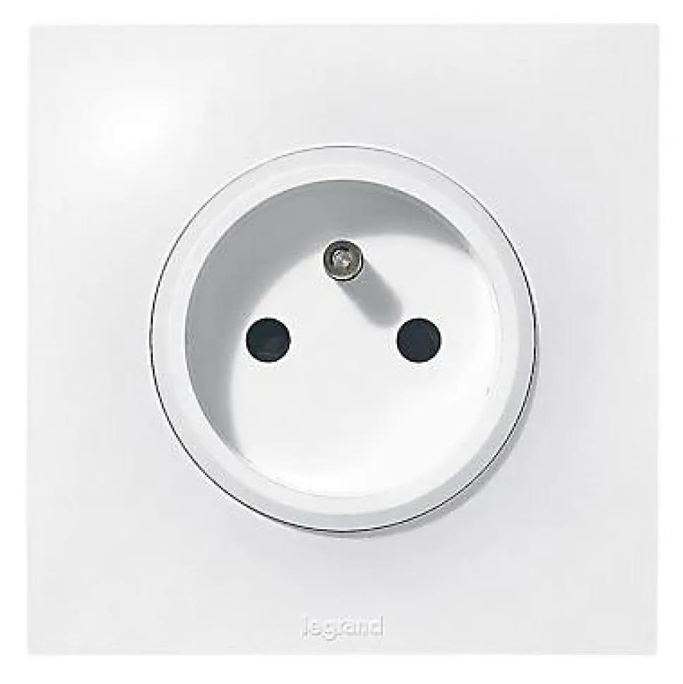 Prise de courant avec terre Legrand Neptune 0 913 30 couleur blanc 16 A 250 V
